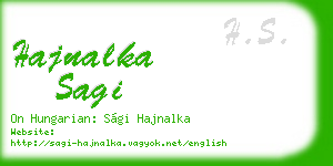 hajnalka sagi business card